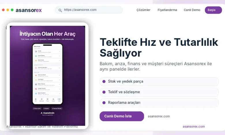 asansör bakım yazılımı